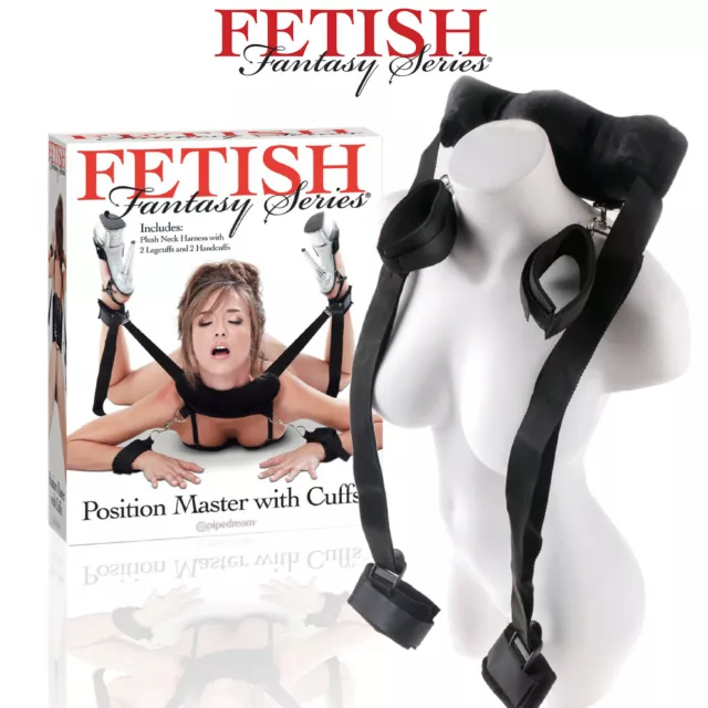 Fetish Fantasy Position Master Cuffs Leg Handcuffs Plush Neck Harness Restraint