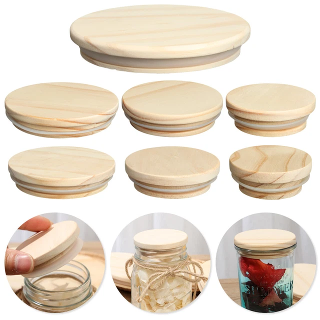 Conservazione Cannoni Mason Jar Coperchio Coperchio in Legno Larghezza Coperchio Bocca