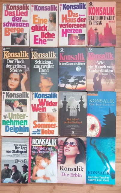 Konsalik Konvolut 16 Stück Goldmann, Portobello und andere Verlag