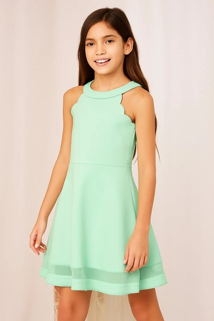 GIRLS PALE MINT Green Lipsy Lace Lined Party Dress Age 13 20s Style 23.58  - PicClick UK
