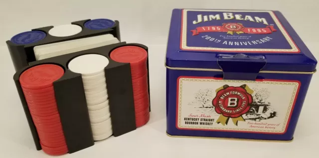 Jim Beam Bourbon Whiskey 200th Anniversary Limited Edition Poker Set Chips