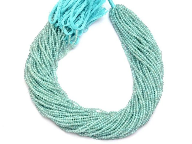 AAA Naturel Facettes Bleu Apatite Gemme Rondelle Perles 13 " Brin 2mm-3mm