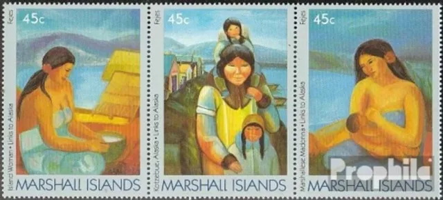 marshall-îles 209-211 bande de trois neuf avec gomme originale 1989 liens à Alas