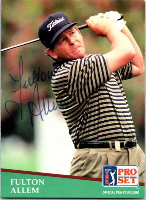 Fulton Allem autographed Golf card (South Africa) 1991 Pro Set #183 ballpoint