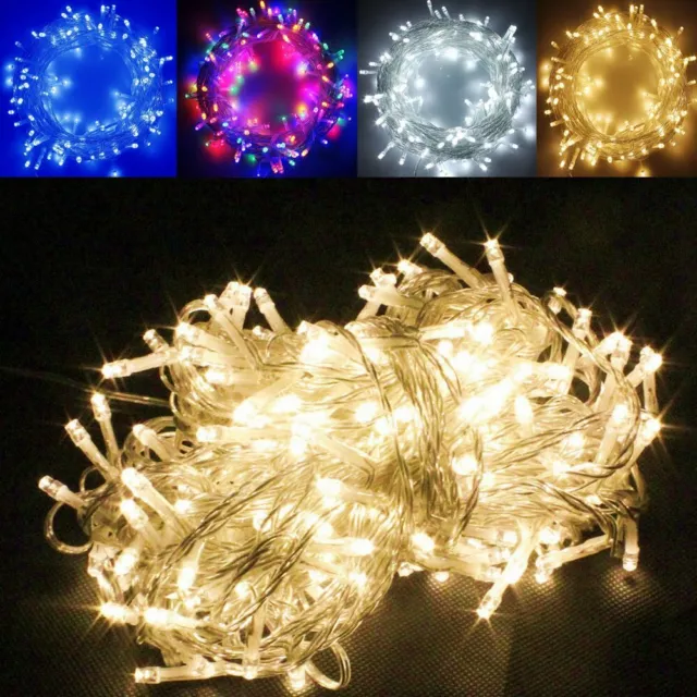 100-500 LED String Fairy Lights Plug IN For Christmas Tree Party Outdoor Indoor