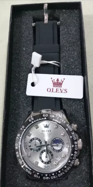 Orologio Uomo Da Polso Quarz, Nuovo Con Data E Cronografo. Sportivo E Elegante. 2