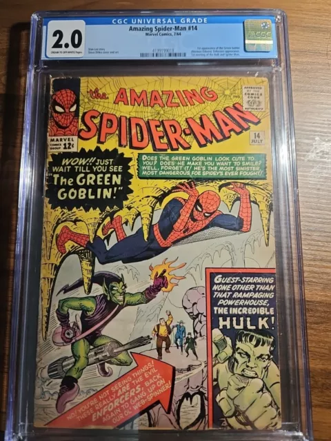 Amazing Spiderman #14 CGC 2.0 First Appearance Of Green Goblin