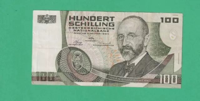 Austria - 1984 - 100 Schilling Banknote - from circulation