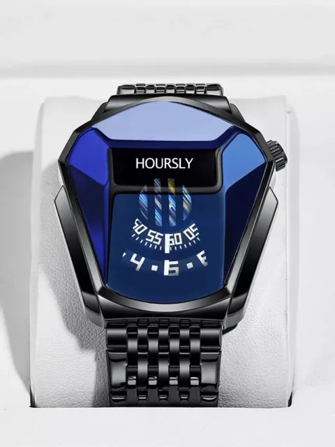 Reloj de Pulsera Hombre Nuevo 2024 Lujo Acero Inoxidable Cuarzo para