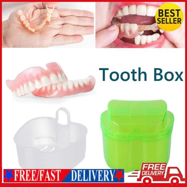 Contenitore a rete per pentole per pulizia denti falsi appendere denti infermieristica (verde)