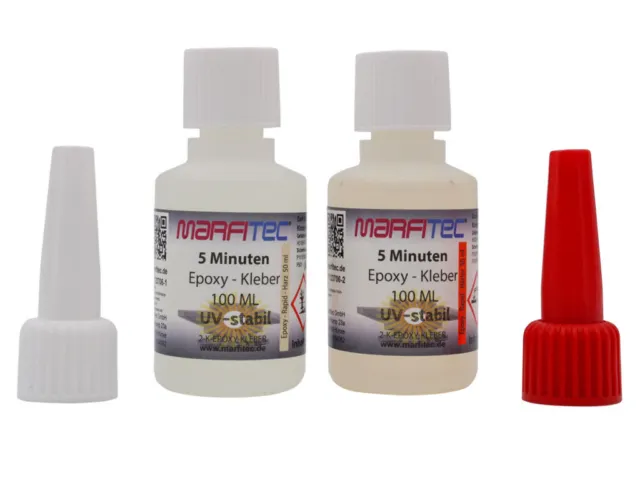 Marfitec 5-Minuten-Epoxy UV beständig100ml (Epoxidharz 50ml, Epoxidhärter 50ml)