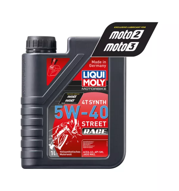 8670 - Huile de graissage moteur 1L Motorbike 4T 100% sintético 5W-40 Street Rac