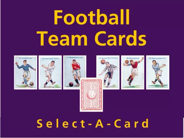 Thomson FOOTBALL TEAM CARDS - Select - A - Card