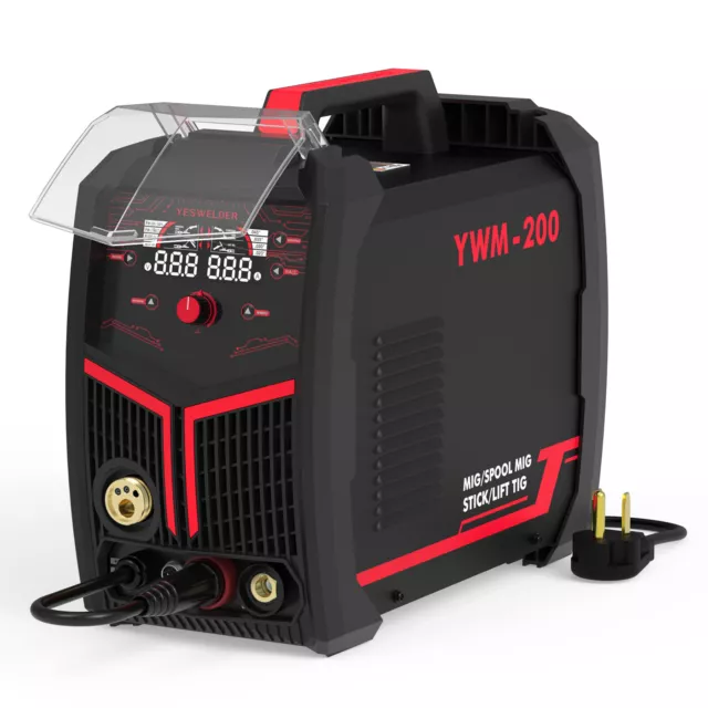 200A 110/220V Aluminum Welder Multi Process Welding Machine MIG/FLUX/STICK