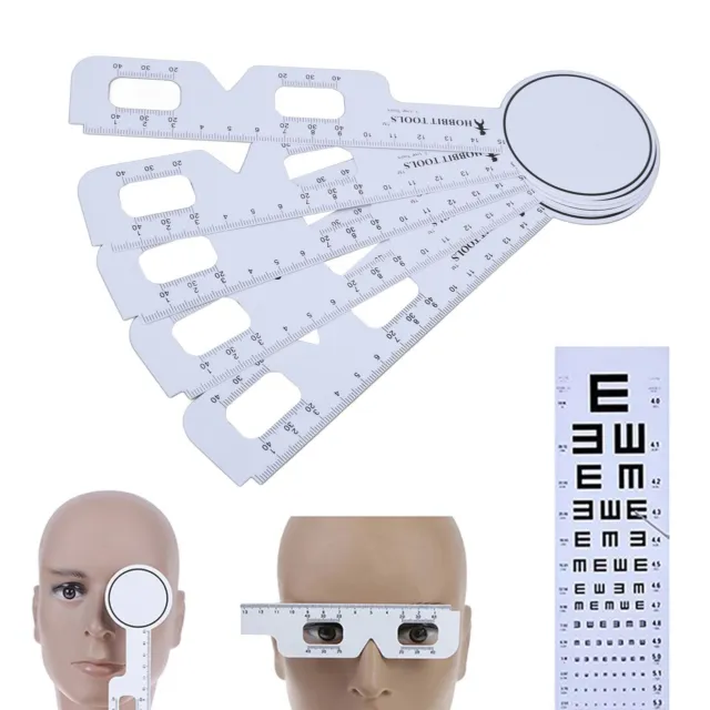 5Pcs Measure Optical Vernier PD Ruler Pupil Distance Meter Eye Ophthalmic Tool