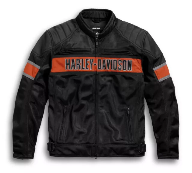 Harley Davidson Men's Trenton Mesh Riding Jacket Motorcycle Mesh Fabric Jacket