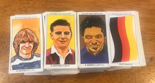 1979 Sun Soccercards set completo di 1000 in ottime condizioni