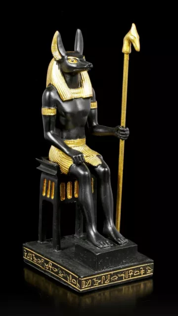Ägyptische Figur - Anubis sitzend - Fantasy Ägypten Schakalgott Deko