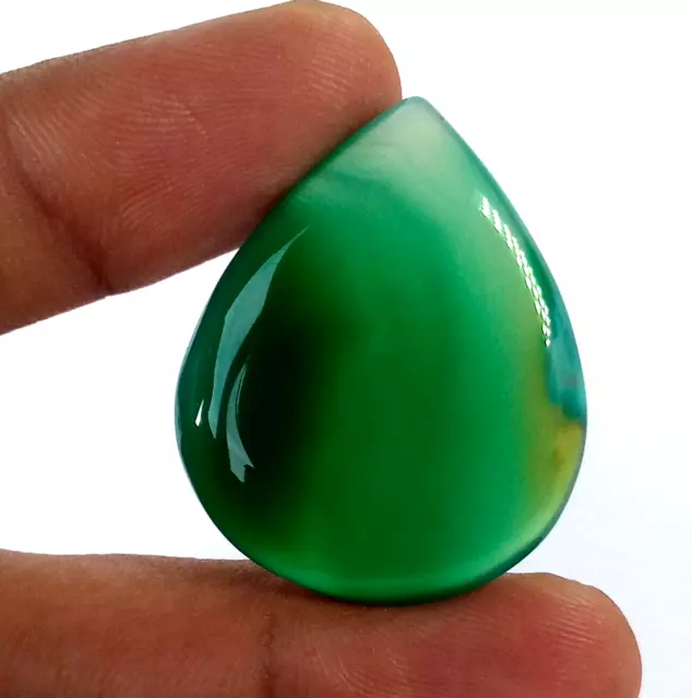 Pierre précieuse en vrac d’onyx vert pour la fabrication de bijoux