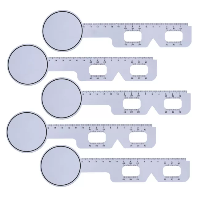5Pcs Measure Optical Vernier PD Ruler Pupil Distance Meter Eye Ophthalmic Tool