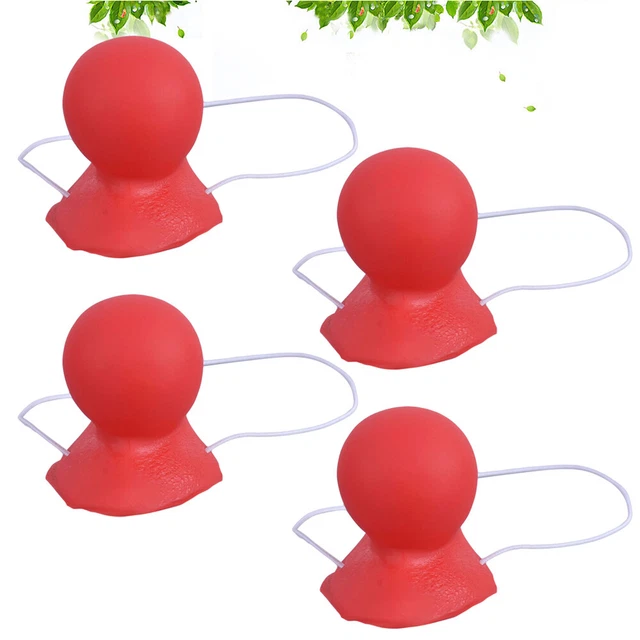 Gomma - naso rosso texture liscia gomma resistente - clown - accessorio - naso da clown per