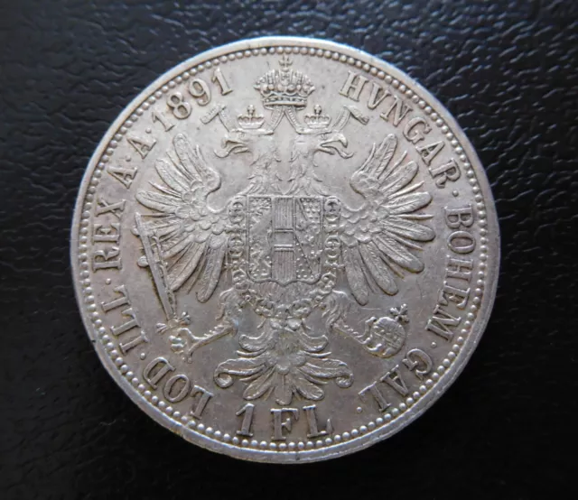 Austria / Franz Joseph I.- Silver 1 Florin / 1891