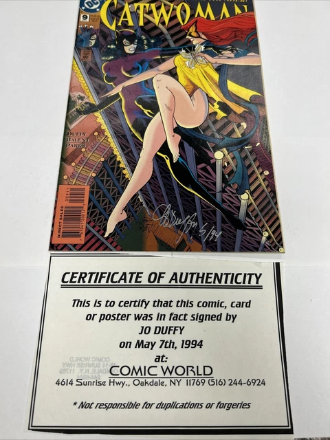 Catwoman #9 Apr. 1994, DC Comics Autographed by Jo Duffy COA