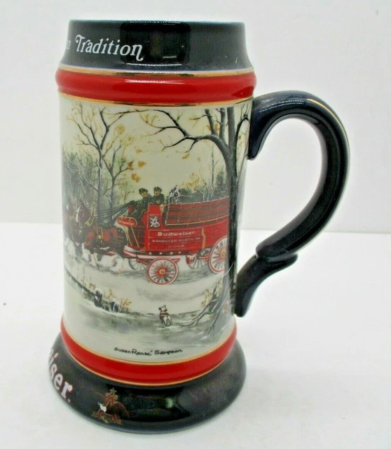 Vintage Budweiser 1990 Collectors Series An American Tradition Beer Stein, Mug