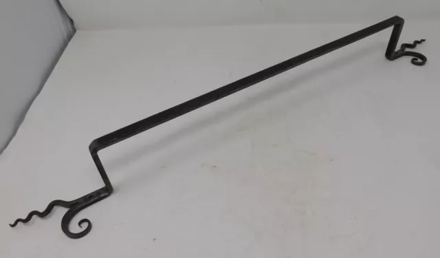 Towel Bar Holder Rack Hand-Forged Black Wrought Iron 27" Total Length