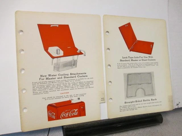 COCA COLA 1940 store salesman sample soda bottle vending machine cooler ACCESS