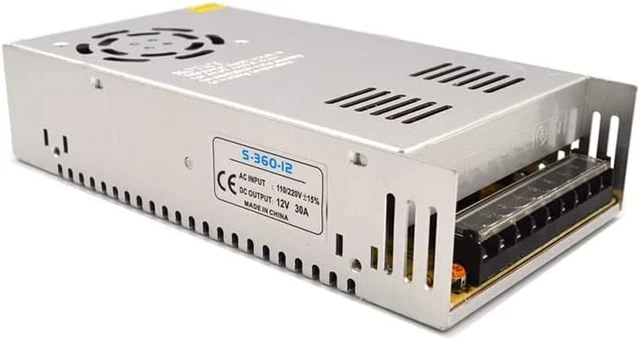 Alimentatore di commutazione universale regolato 12 V 30 A 360 W DC, convertitore AC 110/220