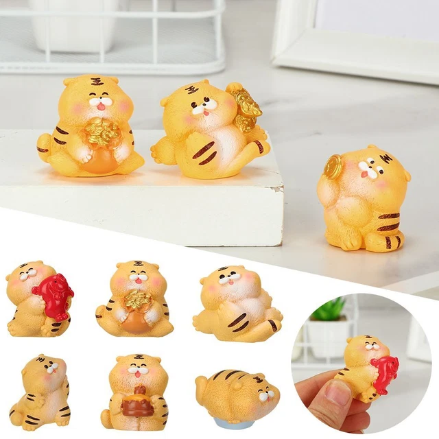 Bureau Micro Aménagement Paysager Figurine Ornement de jardin Tigre miniature