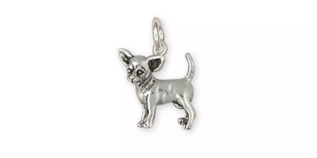 Chihuahua Charm Jewelry Sterling Silver Chihuahua Charms And Jewelry CU15-C