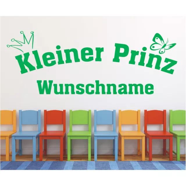 Wandtattoo Kleiner Prinz Name Wunschname Wunschtext Wandaufkleber Kinderzimmer