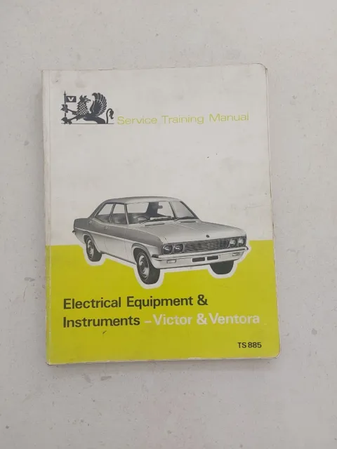Elettrico - Victor/Ventora Vauxhall Manuale di servizio di addestramento 1968 ts 885