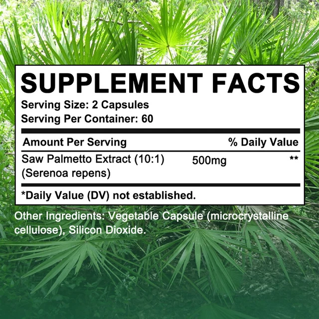 SAW PALMETTO 500MG Capsules Prostate UTI Urinary Tract Hair Loss £7.75 PicClick UK