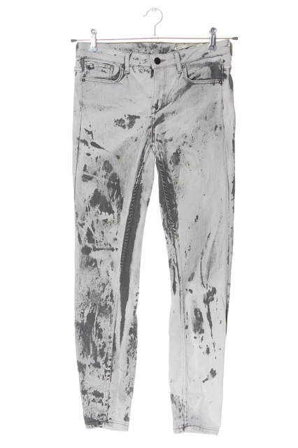 Jean Stretch Blanc Zara Taille Haute 36/38 - Modèle Extra, Coupe Regular - Occasion Très Bon état