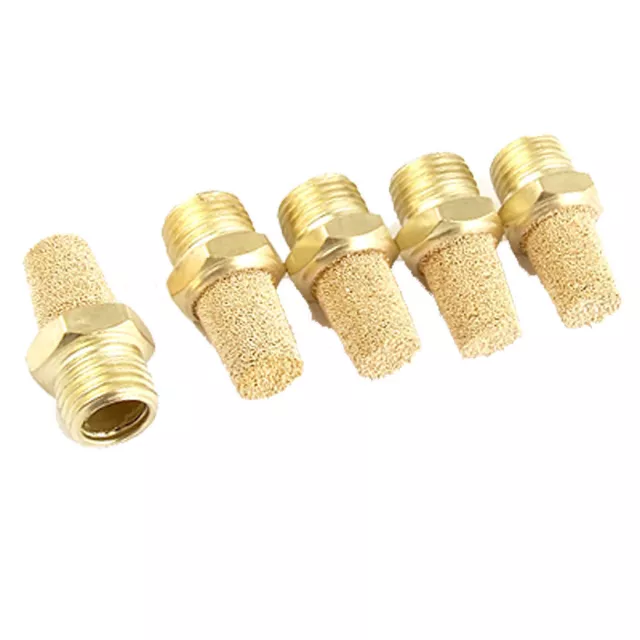 A● 5 Pcs 13mm M Thread Pneumatic Exhaust Silencer Muffler