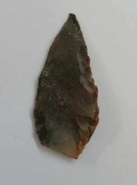 Neolithic Flint Carved Leaf-Shaped Arrowhead Stone Age Britain 3000 B.c.