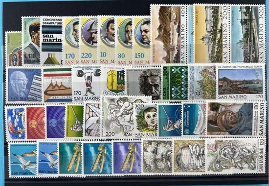 San Marino ** postfrisch MiNr. 1165-1167, 1174 Reste aus Sammlungsauflösung