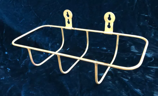 Super RARE Vintage Victorian Brass Wall Mount Sponge or Towel Holder Dated 1900