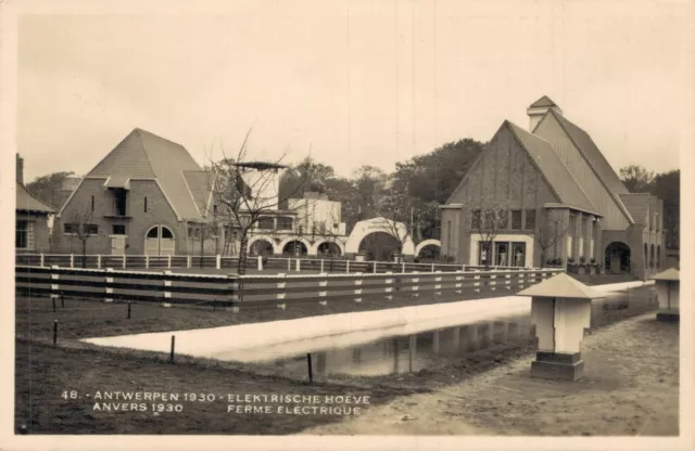 Belgium Antwerp Anvers Elektrische Hoeve World Fair 1930 RPPC B43