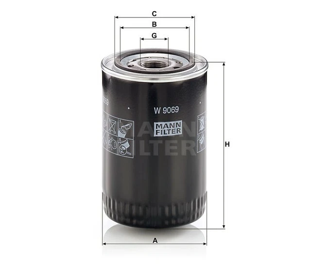 Filtro olio MANN FILTER W9069