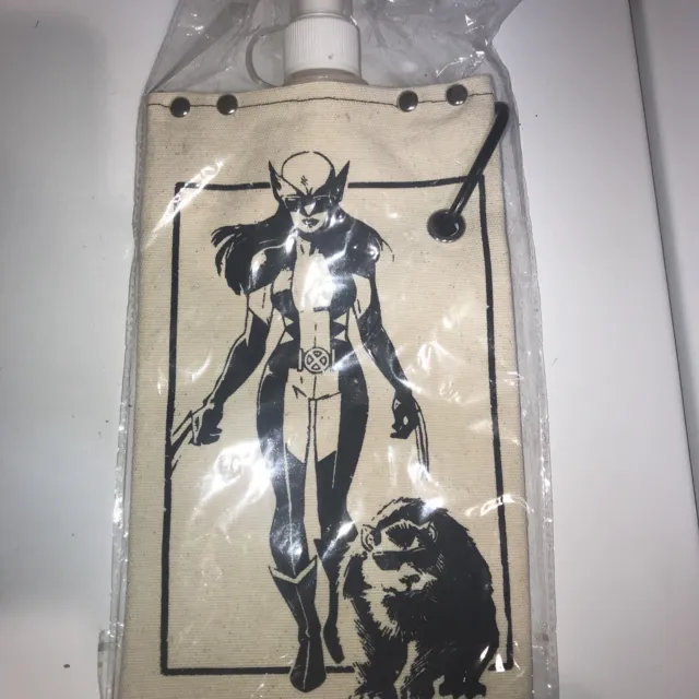 Marvel Lady Wolverine Canvas Water Canteen NIP  sealed Loot Crate Hiking New