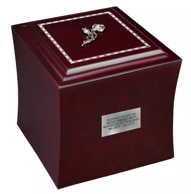 Einzigartige Beerdigung Einäscherung Urne für Asche Holz Denkmal Schatulle,
