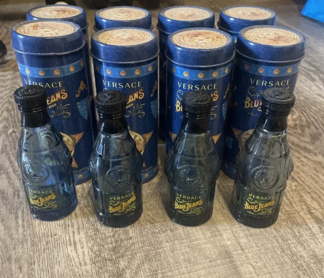 VERSACE Blue Jeans - 8 Empty Tins & 8 Empty Bottles ~ 75ml