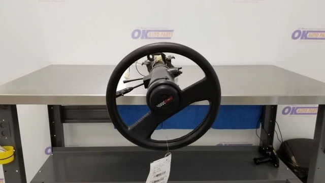 89 Chevy Corvette C4 Mt Steering Column Assembly With Steering Wheel Black 89 Chevy Corvette C4 Mt Steering Column Assembly With Steering Wheel Black