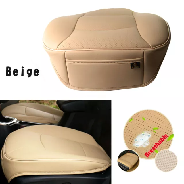 PU Leather Car Cover Seat Deluxe Protector Cushion Black Front Cover Universal