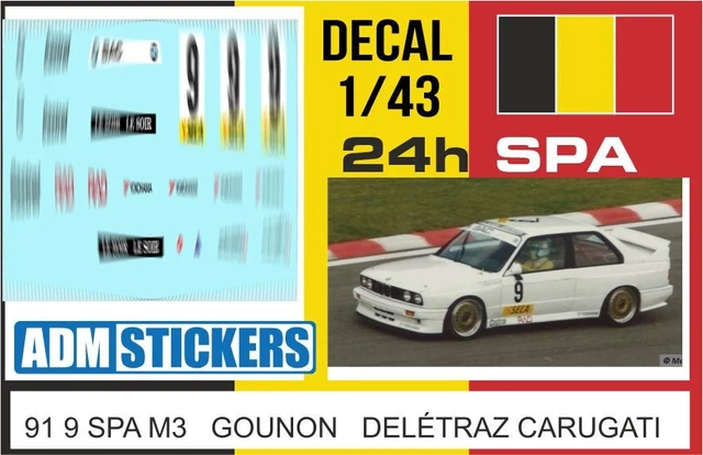 Décalcomanies 1/43 BMW M3 Rallye Du Rouergue 1991 - J.F. Mourgues - Neuves Pour Maquette