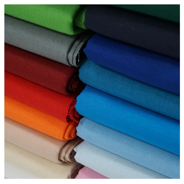 100 PLAIN COTTON Poplin Fabric Sheeting Material for Crafts & Quilting
